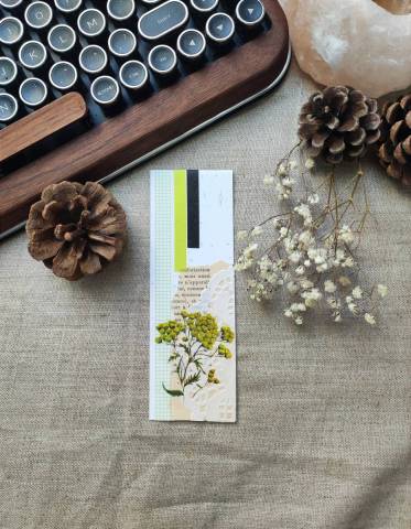 Marque page, collage plantes